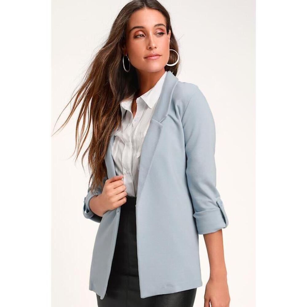 Lulus Love You More Light Blue Blazer - Size S